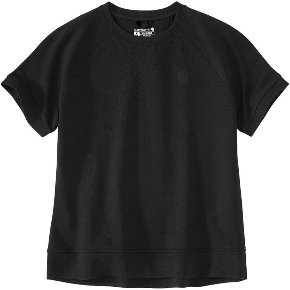 Carhartt‎ Relaxed Fit French Terry Short Sleeve Sweatshirt Womens Medium Black